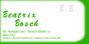 beatrix bosch business card